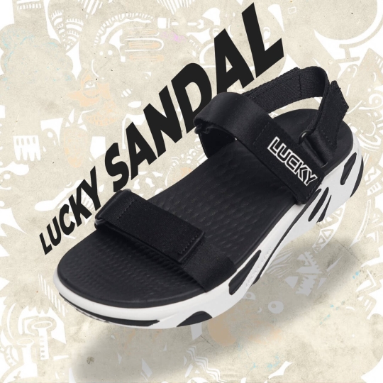 Sandal Nữ Đi Học D01-3 Ver2 Trắng Phối Đen