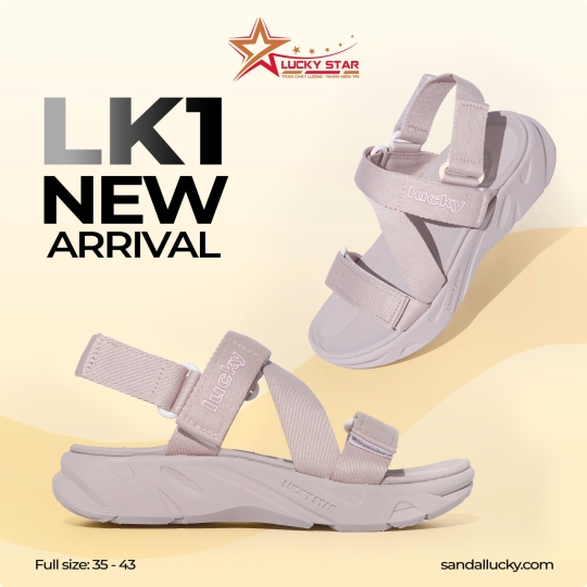 Sandal Nữ Đi Học Full Nâu Nhạt Quai chéo