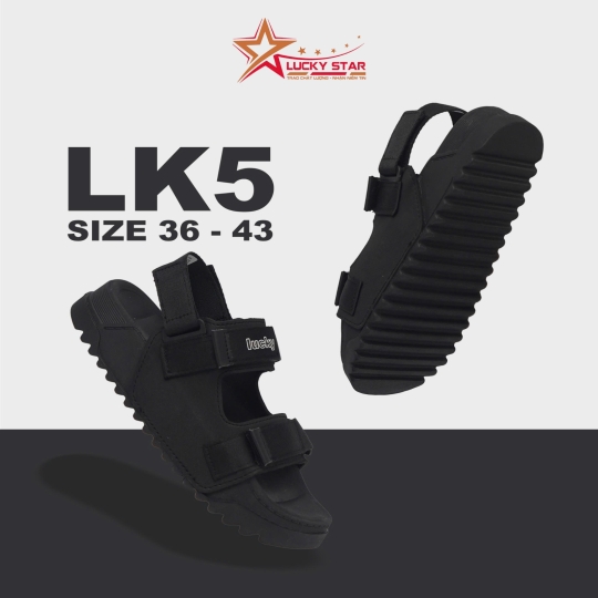 Sandal Nam Nữ  LK5 Full đen