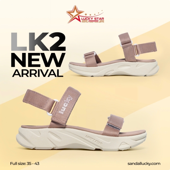 Sandal Nữ Đi Học D08B Ver1 Nâu Begie