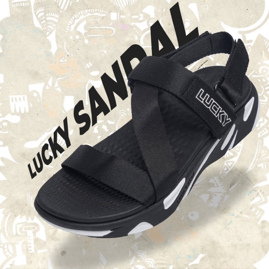 Sandal Nữ Đi Học D01B Ver2 Đen Phối Trắng