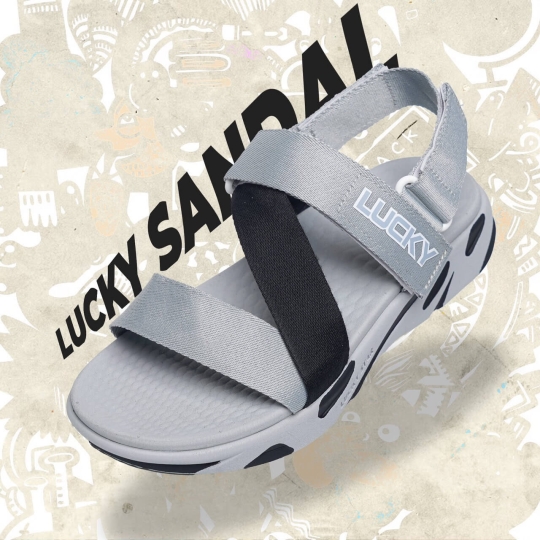 Sandal Nữ Đi Học D03.B Ver2 Xám Phối Đen