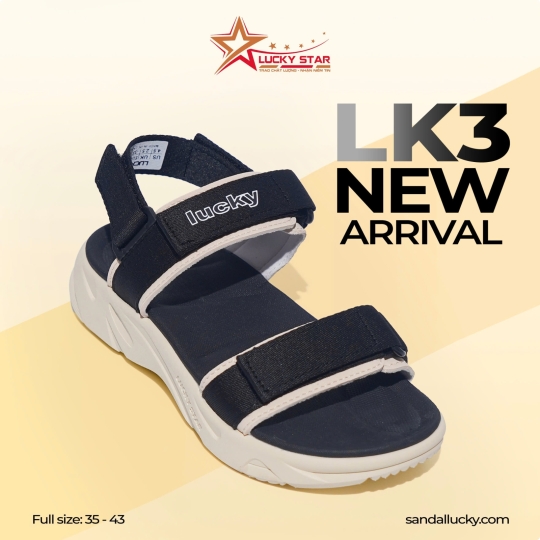 Sandal Nam Nữ Đế Begie Lót Đen Quai lót Begie