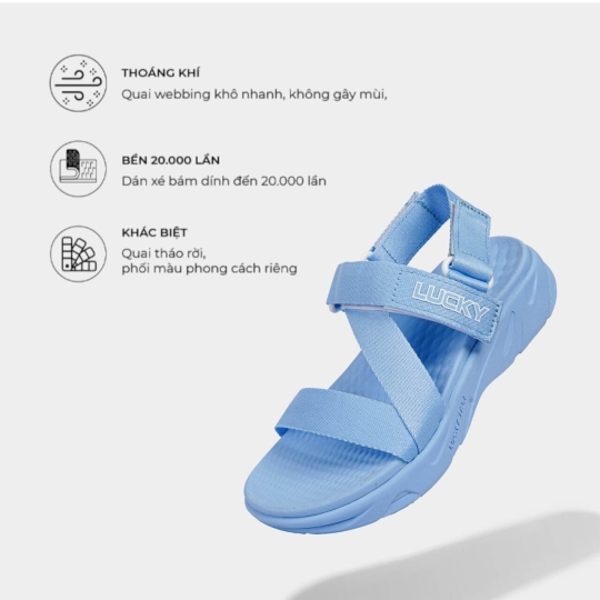 Sandal Nữ Đi Học QB09F Ver1 Xanh Ngọc