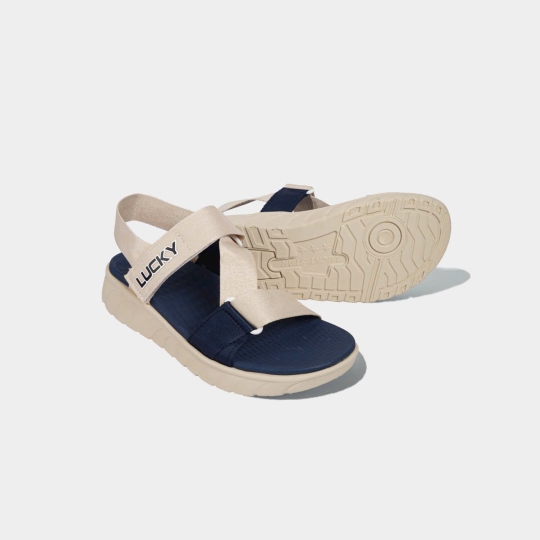 SANDALS NAM NỮ LK LK0425F BEGIE PHỐI XANH NAVY